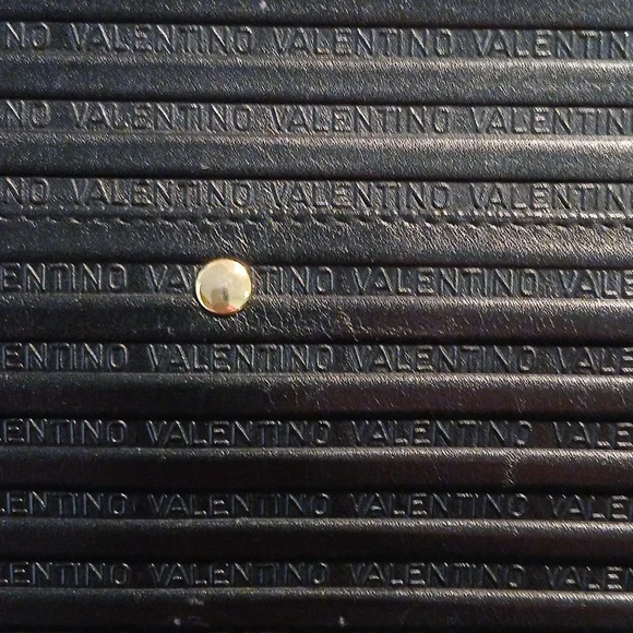 Valentino Black Clutch with Gold Accents - Picture 6 of 9